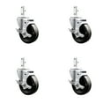 thumbnail image 1 of 4 Inch Phenolic Wheel Swivel 3/4 Inch Square Stem Caster Set with Brake SCC, 1 of 2