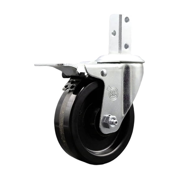 4 Inch Phenolic Wheel Swivel 3/4 Inch Square Stem Caster with Total Lock Brake