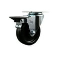 thumbnail image 1 of 4 Inch Phenolic Wheel Swivel Top Plate Caster Posi Brake Service Caster, 1 of 2