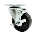 thumbnail image 1 of 4 Inch Phenolic Wheel Swivel Top Plate Caster with Brake Service Caster Brand, 1 of 2