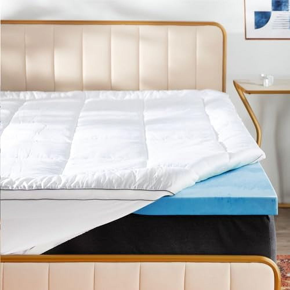 4 Inch Pillow Top Memory Foam Mattress Topper Full Serene Lux Dual