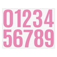 thumbnail image 1 of 4 Inch Pink Mailbox Number Stickers 1 Sheet, Waterproof Self Adhesive Vinyl Decals for House Address, Trash Can, Car, Outdoor Signs & Home Decor, 0-9 Number Set, 1 of 9
