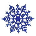 thumbnail image 1 of 4-Inch Plastic Glitter Snowflake Christmas Ornaments Xmas Tree Decor 12pcs, 1 of 5