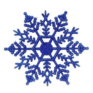Northlight 24ct Glitter Snowflake Christmas Ornament Set 4 - Turquoise Blue