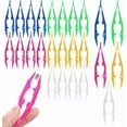 thumbnail image 1 of 4 Inch Plastic Tweezers - Pack of 25, Plastic Beads Tweezers First Aid Tweezers Bulk Perler Bead Tweezer for Perler Fuse Beads Kids Handmade DIY Crafts (5 Color), 1 of 5