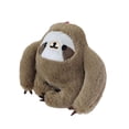 thumbnail image 1 of 4 Inch Plush Sloth Doll Soft Stuffed Animal Toy Coffee Handcrafted Cotton Design for Table Desk Ornament Small Birthday Gift and Party Favor, 1 of 5
