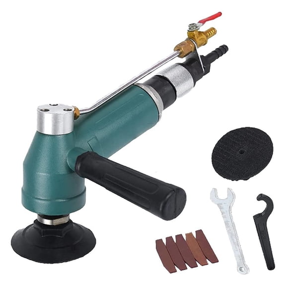 4 Inch Pneumatic Air Wet Polisher Grinder Water Mill 10000 Rpm Air-Powered Sander Tool For Marble Quartz Granite Stone Polishing ,Strong Suction Force