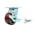 thumbnail image 1 of 4 Inch Poly on Aluminum Caster with Ball Bearing and Brake/Swivel Lock SCC, 1 of 2