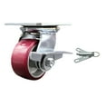thumbnail image 1 of 4 Inch Poly on Aluminum Caster with Roller Bearing and Brake/Swivel Lock SCC, 1 of 2