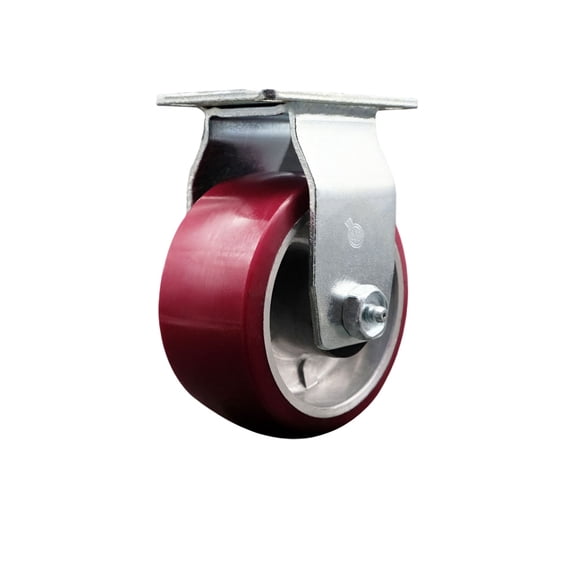4 Inch Poly on Aluminum Wheel Rigid Caster with Ball Bearing Service Caster