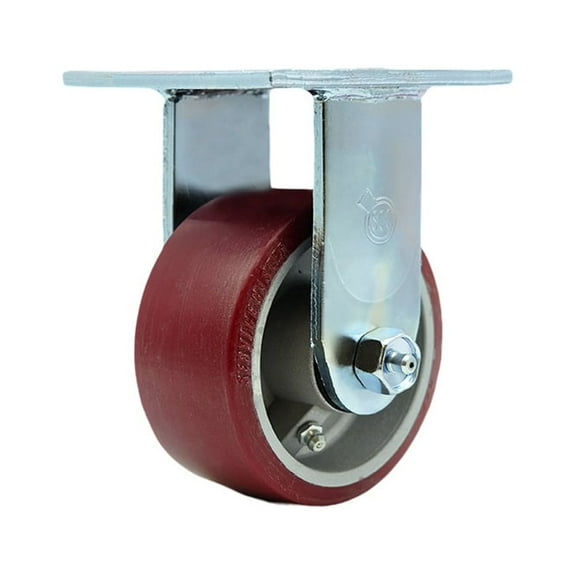 4 Inch Poly on Aluminum Wheel Rigid Caster with Roller Bearing Service Caster