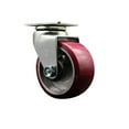 thumbnail image 1 of 4 Inch Poly on Aluminum Wheel Swivel Caster with Roller Bearing Service Caster, 1 of 2