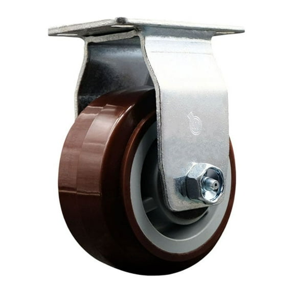 4 Inch Poly on Polyolefin Wheel Rigid Caster with Ball Bearing Service Caster