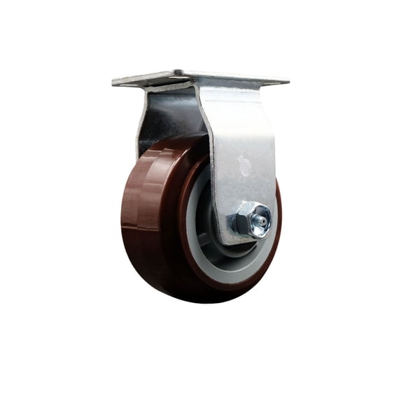 4 Inch Poly on Polyolefin Wheel Rigid Caster with Ball Bearing Service Caster