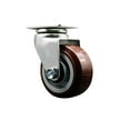 thumbnail image 1 of 4 Inch Poly on Polyolefin Wheel Swivel Caster with Roller Bearing Service Caster, 1 of 2
