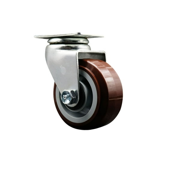 4 Inch Poly on Polyolefin Wheel Swivel Caster with Roller Bearing Service Caster
