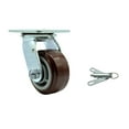 thumbnail image 1 of 4 Inch Polyurethane Swivel Caster with Roller Bearing and Swivel Lock SCC, 1 of 2