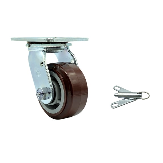 4 Inch Polyurethane Swivel Caster with Roller Bearing and Swivel Lock SCC