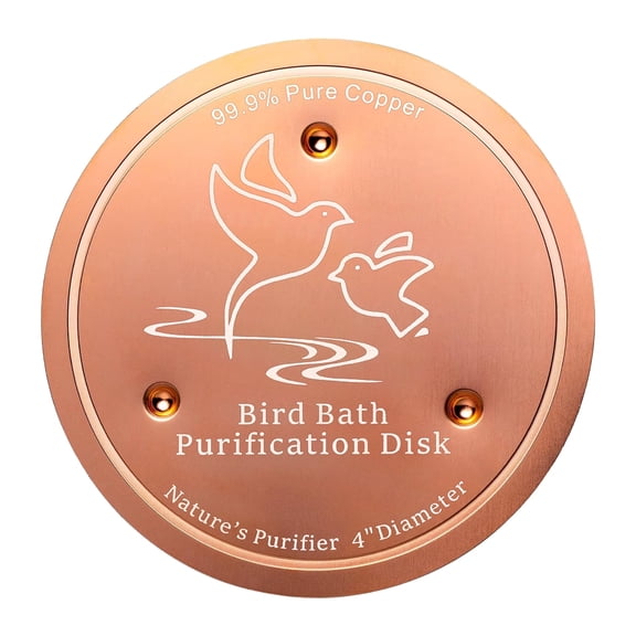 4 Inch Pure Copper Bird Bath Disc Heavy-Duty 0.5mm Metal Plate with Three-Point Support, Outdoor Birdbath & Garden Bowl Insert, Weather-Resistant Decorative Copper Accent1 Pack