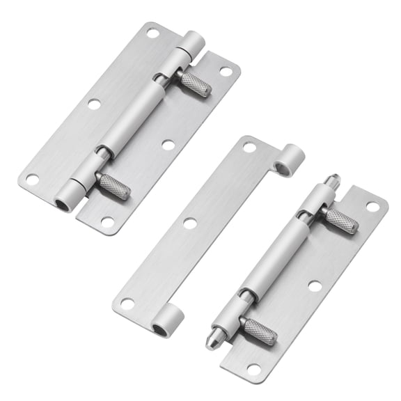 4 Inch Quick Release Hinge, Stainless Steel 304, Detachable, Spring Release Hinges with 6 Holes for Cabinet Lids, Electrical Enclosure Doors, Horizontal & Vertical Mounting (2, 4 inch)