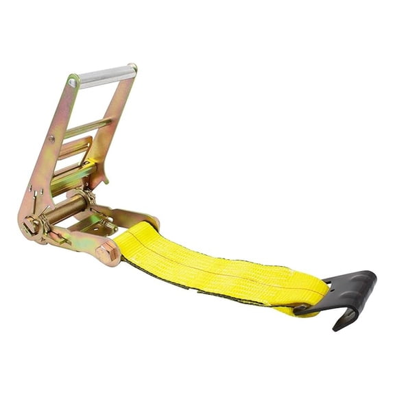 4 Inch Ratchet Straps Flat Hook - 5400 Lbs WLL Heavy Duty Tie Down Ratchet Buckle - 11 Inch Webbing - Cargo Securing Straps for Truck, Trailer, Moving