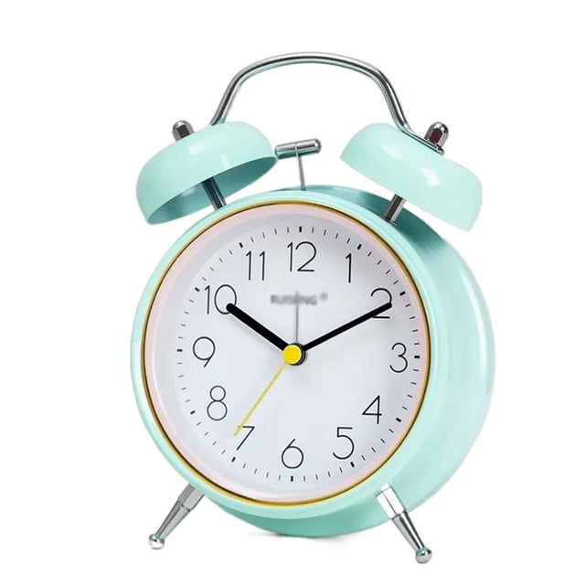 2 Inch Bell 4 Inch Retro Twin Bell Alarm Clock for Kids - Loud & Non-Ticking ...