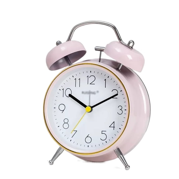 4 Inch Retro Twin Bell Alarm Clock for Kids - Loud & Non-Ticking