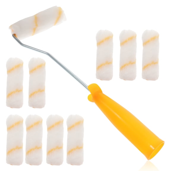 4 Inch Roomna Beginner Paint Supplies for House Painting Kitchen Paint Roller Wall Paint Roller No Dead Ends