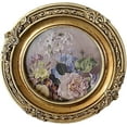 thumbnail image 1 of 4 Inch Round Shape Resin Photo Frame, Vintage Gold Picture Frame, Photo Tabletop & Wall Display Hanging Display & Home Decor, 1 of 5