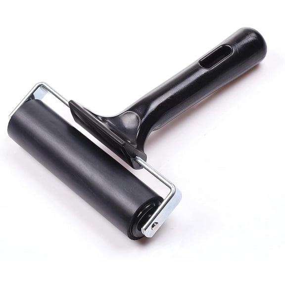 4-Inch Rubber Brayer Roller for Printmaking, Great for Gluing Application Also.