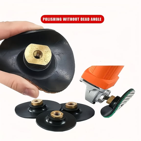 4 Inch Rubber Hook and Loop Backing Pad, Angle Grinder Attachments, Sanding Disc Hook and Loop, Hook and Loop Sandpaper, Diamond Polishing Pads Compatible Soft Flexible Curved