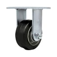 thumbnail image 1 of 4 Inch Rubber on Aluminum Wheel Rigid Caster with Roller Bearing Service Caster, 1 of 2