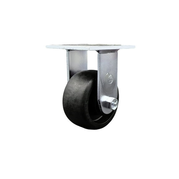 4 Inch SS Glass Filled Nylon Wheel Rigid Caster with Delrin Bearing SCC