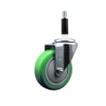 thumbnail image 1 of 4 Inch SS Green Poly Wheel Swivel 7/8 Inch Expanding Stem Caster SCC, 1 of 2