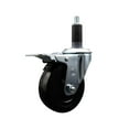 thumbnail image 1 of 4 Inch SS Hard Rubber Swivel 1-1/8 Inch Expand Stem Caster Total Lock Brake SCC, 1 of 2