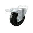 thumbnail image 1 of 4 Inch SS Hard Rubber Wheel Swivel Bolt Hole Caster with Total Lock Brake SCC, 1 of 2