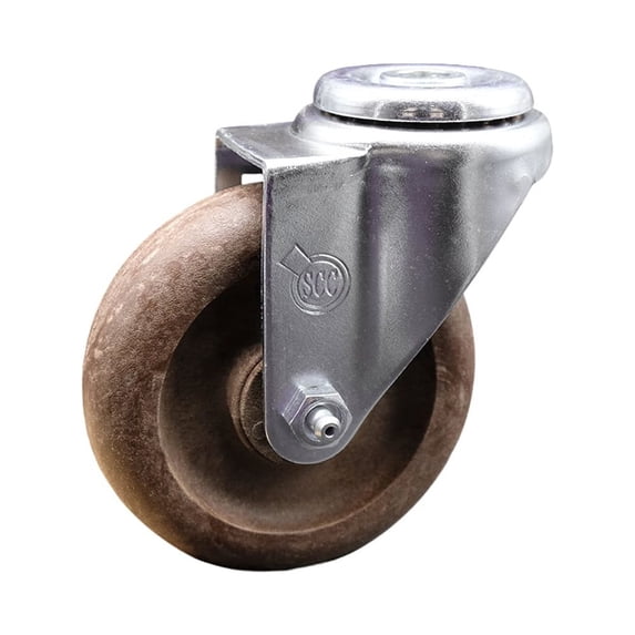 4 Inch SS High Temp Glass Filled Nylon Wheel Swivel Bolt Hole Caster SCC