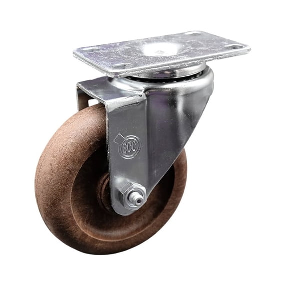 4 Inch SS High Temp Glass Filled Nylon Wheel Swivel Top Plate Caster SCC