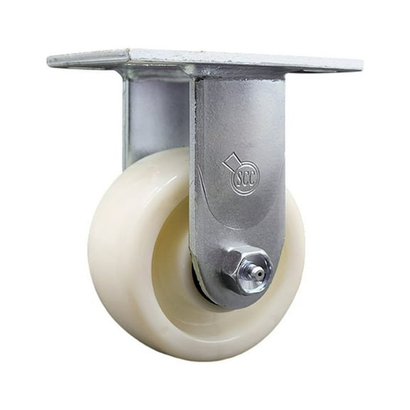 4 Inch SS Nylon Wheel Rigid Caster with Delrin Bearing SCC