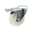 thumbnail image 1 of 4 Inch SS Nylon Wheel Swivel Bolt Hole Caster with Total Lock Brake SCC, 1 of 2