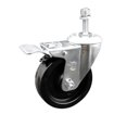 thumbnail image 1 of 4 Inch SS Phenolic 3/8 Inch Threaded Stem Caster with Total Lock Brake SCC, 1 of 2