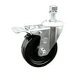 thumbnail image 1 of 4 Inch SS Phenolic ½ Inch Threaded Stem Caster with Total Lock Brake SCC, 1 of 2