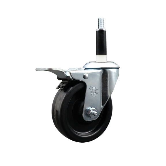 4 Inch SS Phenolic Swivel 7/8 Inch Expanding Stem Caster Total Lock Brake SCC