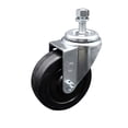 thumbnail image 1 of 4 Inch SS Soft Rubber Wheel Swivel ½ Inch Threaded Stem Caster Service Caster, 1 of 2