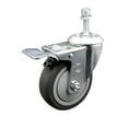 thumbnail image 1 of 4 Inch SS Thermoplastic Rubber 3/8 Inch Threaded Stem Caster Total Lock Brake, 1 of 2