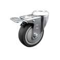 thumbnail image 1 of 4 Inch SS Thermoplastic Rubber Swivel Bolt Hole Caster with Total Lock Brake SCC, 1 of 2