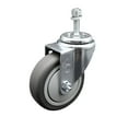thumbnail image 1 of 4 Inch SS Thermoplastic Rubber Wheel Swivel 3/8 Inch Threaded Stem Caster SCC, 1 of 2