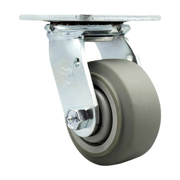 4 Inch SS Thermoplastic Rubber Wheel Swivel Caster with Roller Bearing SCC