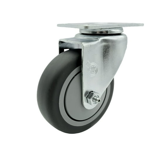 4 Inch SS Thermoplastic Rubber Wheel Swivel Top Plate Caster Service Caster