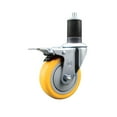 thumbnail image 1 of 4 Inch SS Yellow Poly Swivel 1-5/8 Inch Expanding Stem Caster Brake, 1 of 2